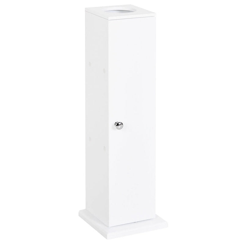 Bathroom Toilet Paper Cabinet, Corner Floor Cabinet with Doors and Shelves