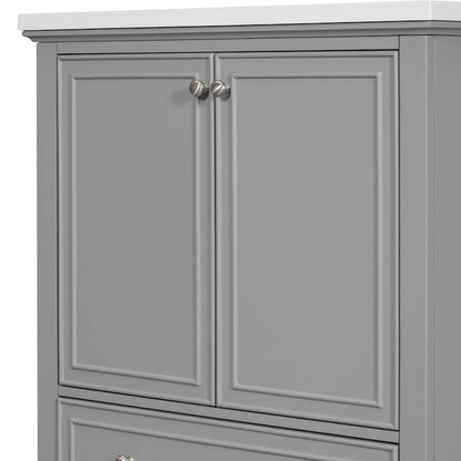 Bathroom Cabinet with Doors and Drawer