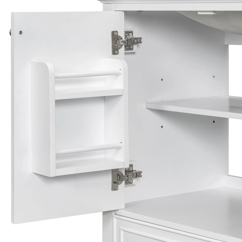 Bathroom Cabinet with Doors and Drawer