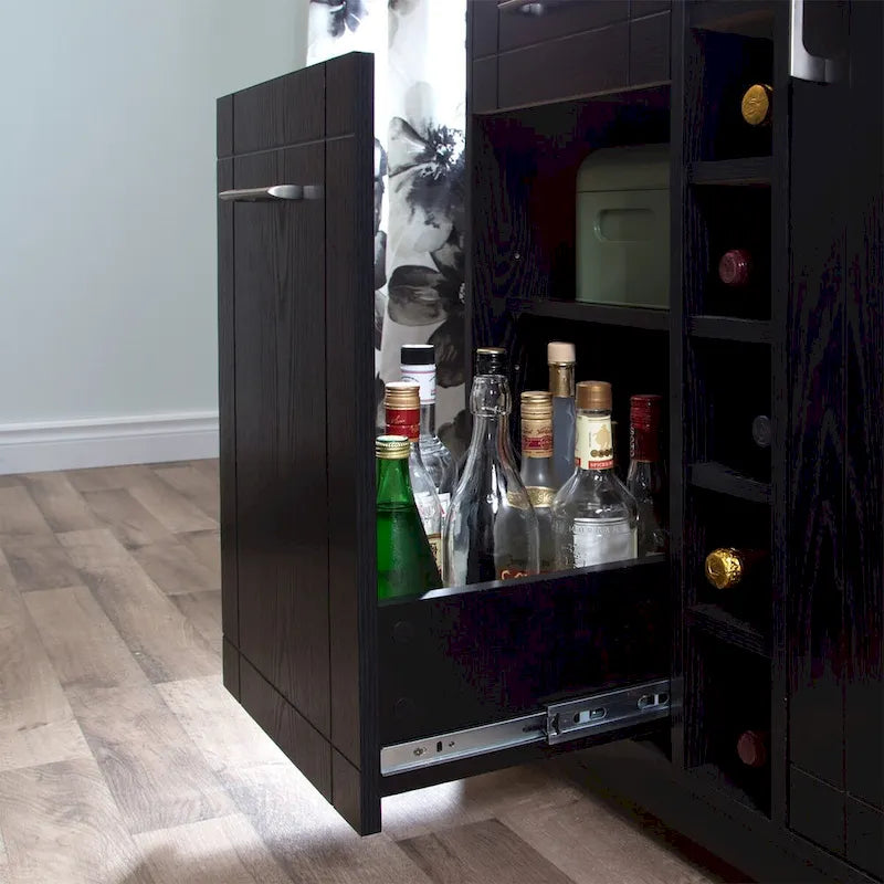 South Shore Vietti Bar Cabinet with Bottle and Glass Storage
