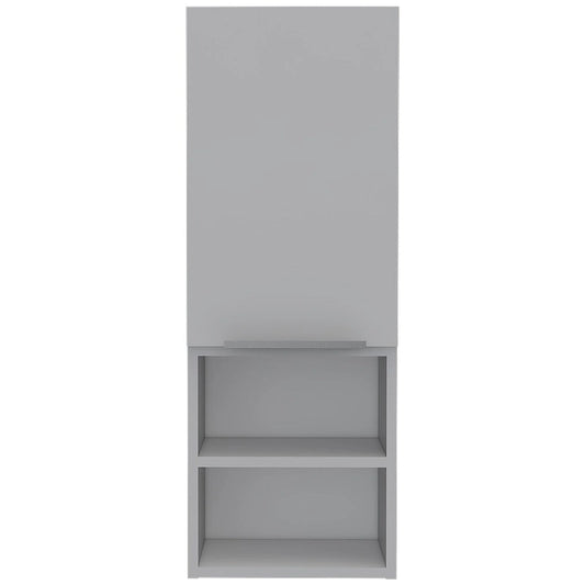 Mila Bathroom Cabinet, Two Internal Shelves, Two External Shelves, Single Door -White