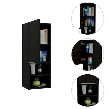 Mila Bathroom Cabinet, Two Internal Shelves, Two External Shelves, Single Door -White