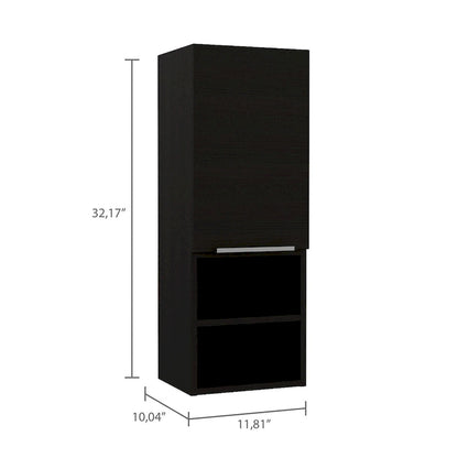 Mila Bathroom Cabinet, Two Internal Shelves, Two External Shelves, Single Door -White