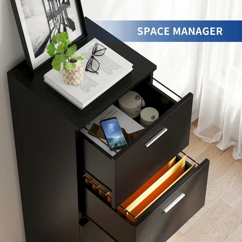 Moasis 15 Deep Vertical 4-Drawer File Cabinet with Lock for Letter A4-Sized Files