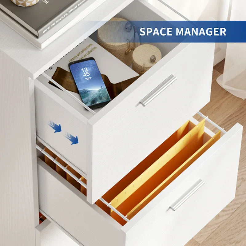 Moasis 15 Deep Vertical 4-Drawer File Cabinet with Lock for Letter A4-Sized Files