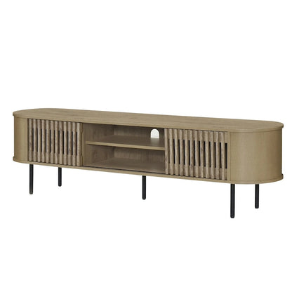 New Classic Furniture Brax 2-Shelf TV Console with Sliding Doors