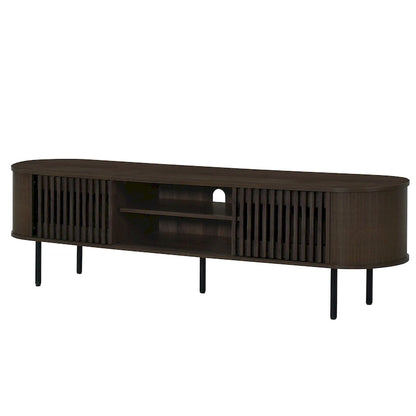 New Classic Furniture Brax 2-Shelf TV Console with Sliding Doors
