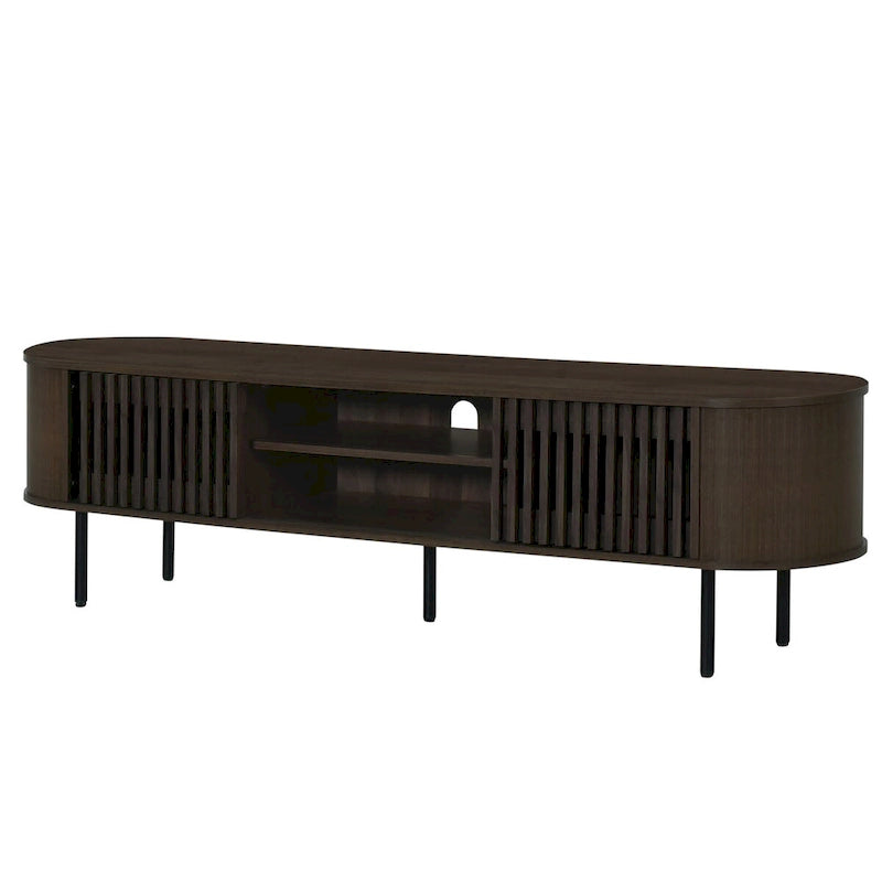 New Classic Furniture Brax 2-Shelf TV Console with Sliding Doors
