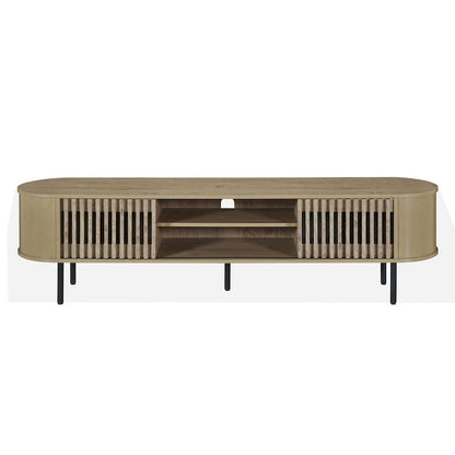 New Classic Furniture Brax 2-Shelf TV Console with Sliding Doors