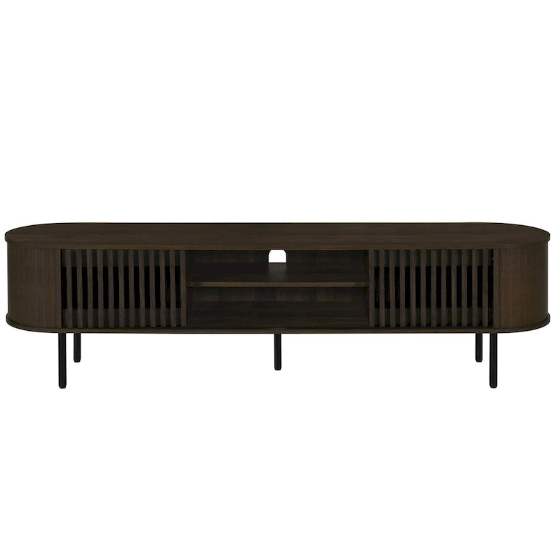 New Classic Furniture Brax 2-Shelf TV Console with Sliding Doors