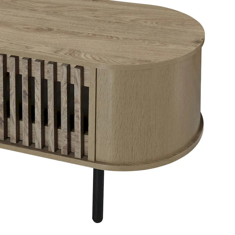 New Classic Furniture Brax 2-Shelf TV Console with Sliding Doors