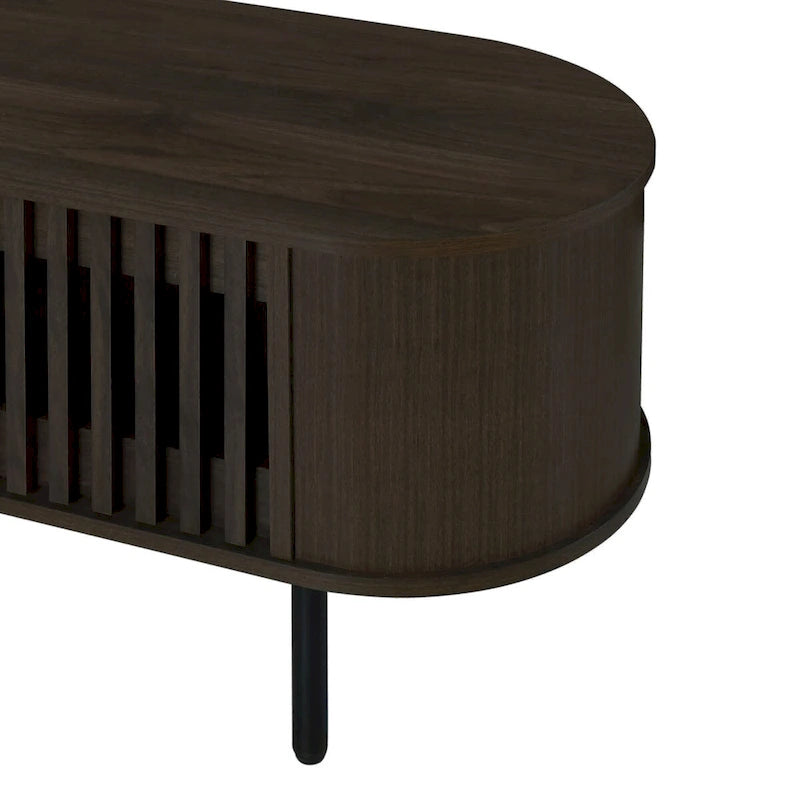 New Classic Furniture Brax 2-Shelf TV Console with Sliding Doors