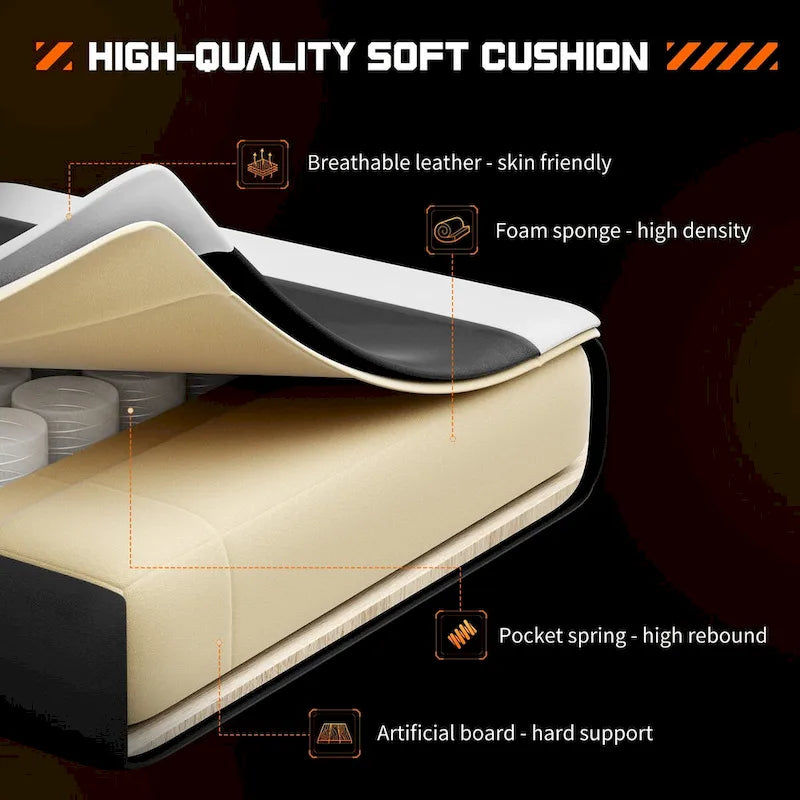 PU Leather Swivel Game Desk Chair