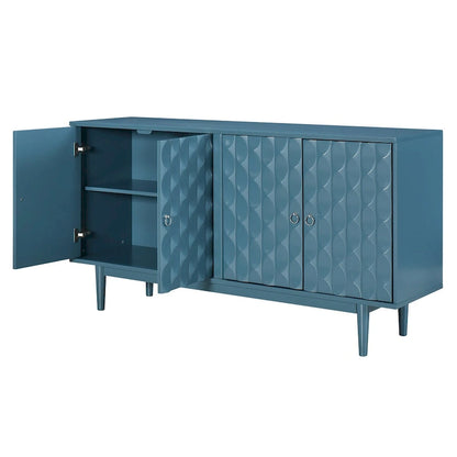 Modern 4-door Sideboard with Convex Pattern Doors