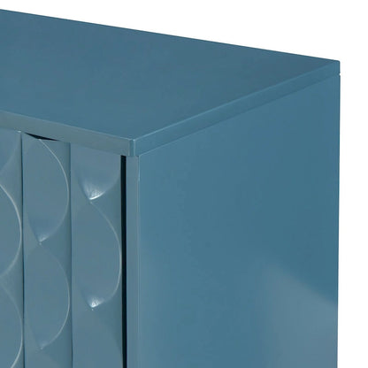 Modern 4-door Sideboard with Convex Pattern Doors