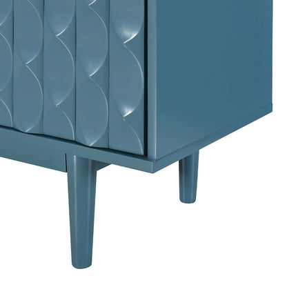 Modern 4-door Sideboard with Convex Pattern Doors