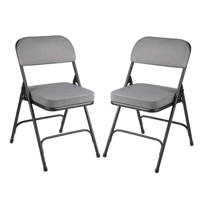 Hampden Furnishings Bernadine Collection Deluxe Fabric Padded Folding Chair, Pack of 2