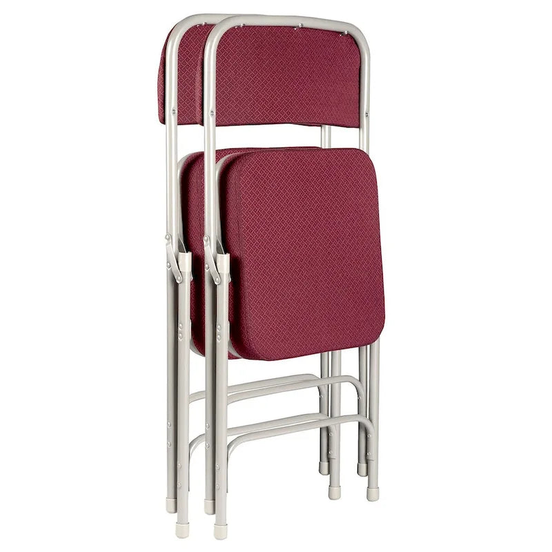 Hampden Furnishings Bernadine Collection Deluxe Fabric Padded Folding Chair, Pack of 2