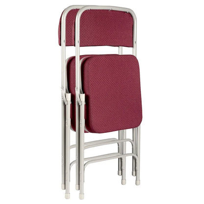 Hampden Furnishings Bernadine Collection Deluxe Fabric Padded Folding Chair, Pack of 2