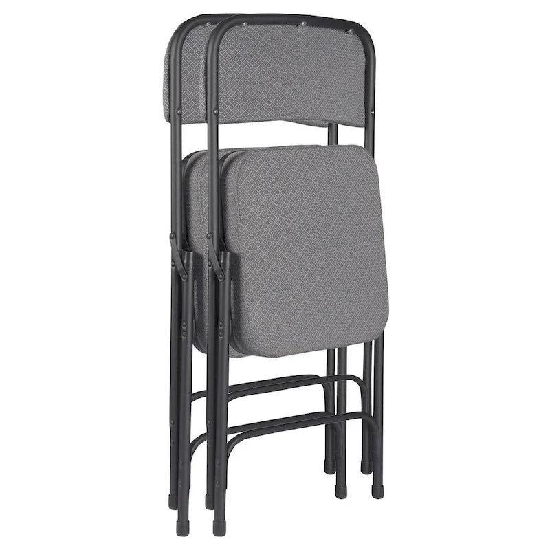 Hampden Furnishings Bernadine Collection Deluxe Fabric Padded Folding Chair, Pack of 2