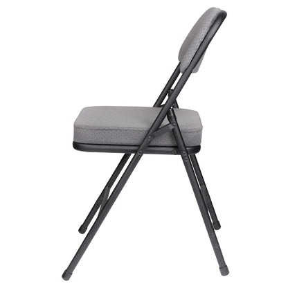 Hampden Furnishings Bernadine Collection Deluxe Fabric Padded Folding Chair, Pack of 2