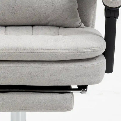 Microfibre Executive Massage Office Chair, Swivel Computer Desk Chair,Heated Reclining Computer Chair with Lumbar Support Pillow