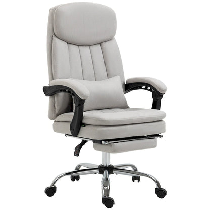 Microfibre Executive Massage Office Chair, Swivel Computer Desk Chair,Heated Reclining Computer Chair with Lumbar Support Pillow