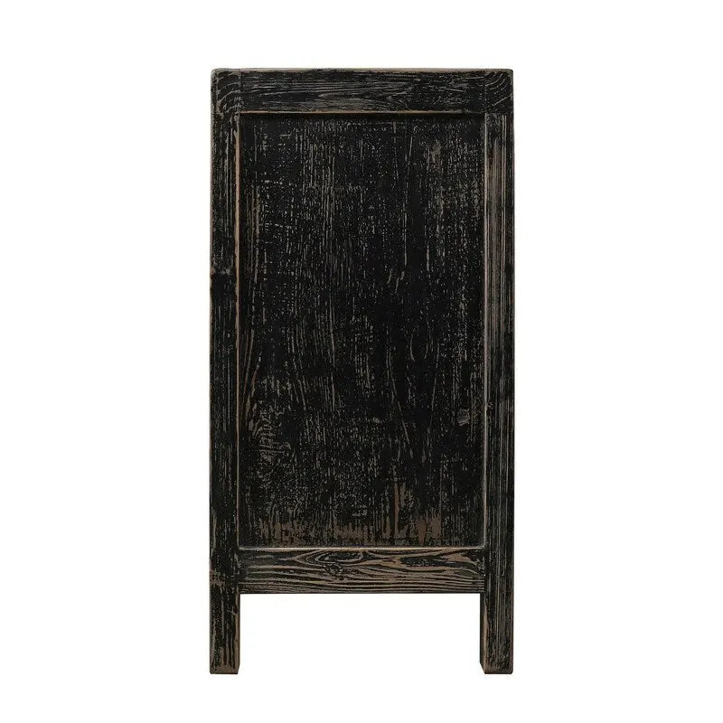 Two Doors Cabient Distressed Black 39x18x35H