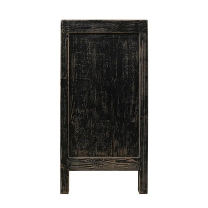 Two Doors Cabient Distressed Black 39x18x35H