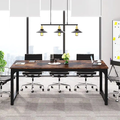 71 Wood Conference Table, Modern Seminar Table for Meeting Room - 70.9 L x 35.4 W x 30.3 H