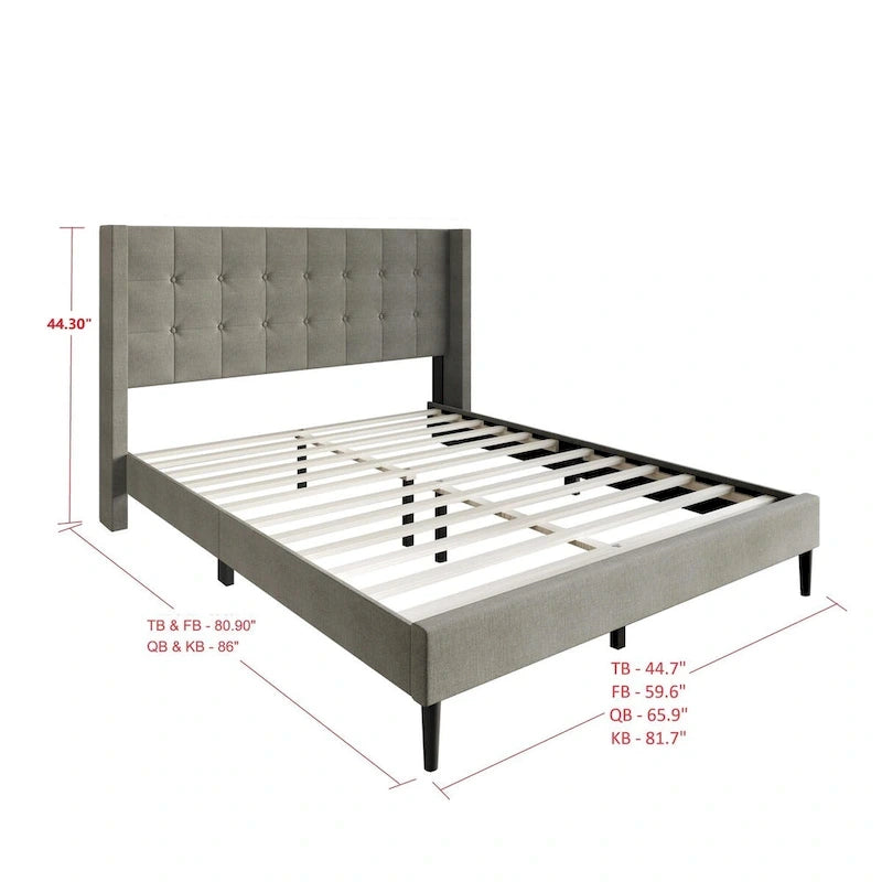 Danville Tufted Upholstered Platform Bed