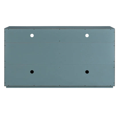 4-door Classic Sideboard with Open Storage and Adjustable Shelves