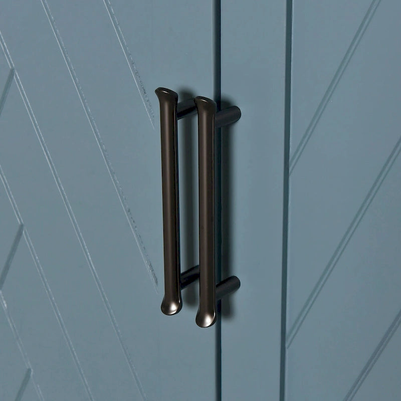 4-door Classic Sideboard with Open Storage and Adjustable Shelves