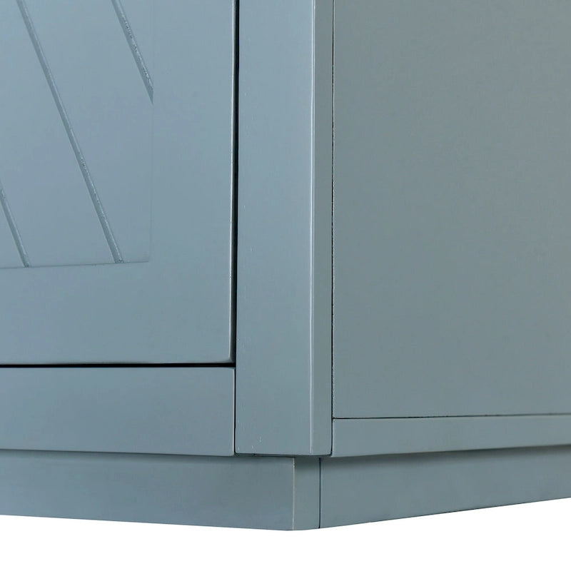 4-door Classic Sideboard with Open Storage and Adjustable Shelves