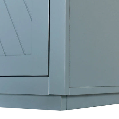 4-door Classic Sideboard with Open Storage and Adjustable Shelves