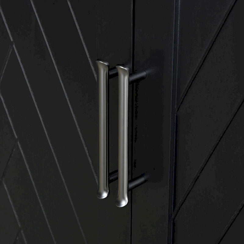 4-door Classic Sideboard with Open Storage and Adjustable Shelves