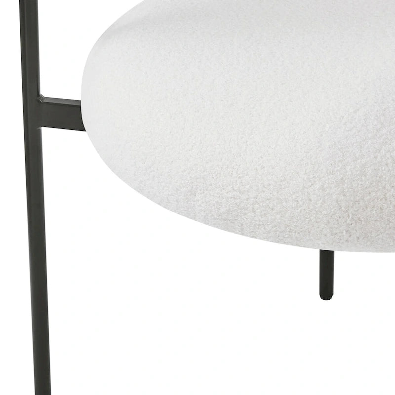 Upholstered Armchair Dining Chairs With Metal Legs for Home, Kitchen, Living Room(Set of 2)