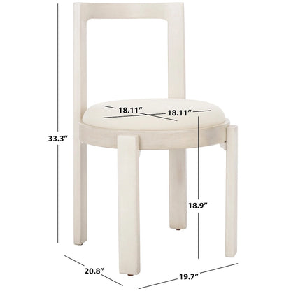 SAFAVIEH Home Estes 19-inch Round Dining Chair [SET of 2] - 20Wx21Dx33H